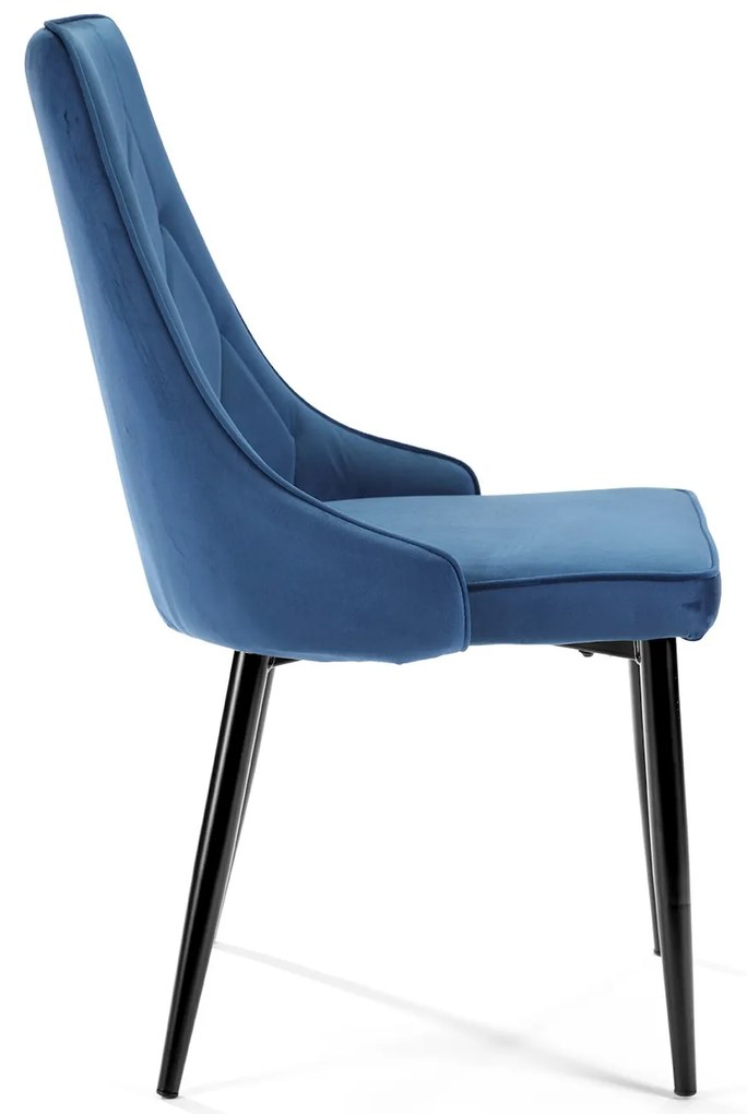 Scaun de sufragerie Selvaraj (albastru închis) (4buc). Promo -25%. 1069581