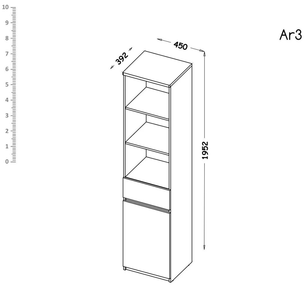 Raft Tip AR3 Alishia (alb + stejar wotan). 1040726