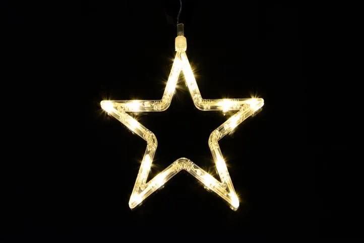 Lanț cu LED-uri de Crăciun - stele, 0,6 m, 61 LED-uri, alb c