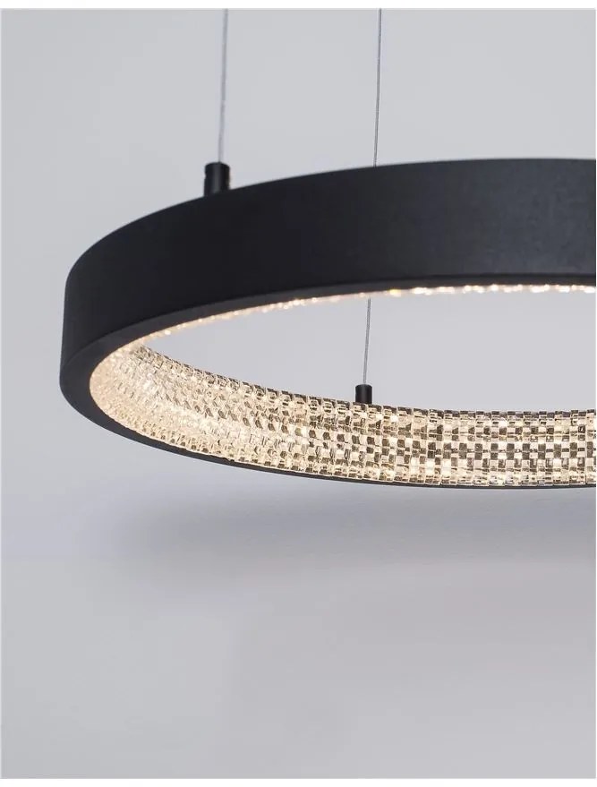 Lustra LED dimabila, design modern PRESTON, 40cm negru NVL-9865140