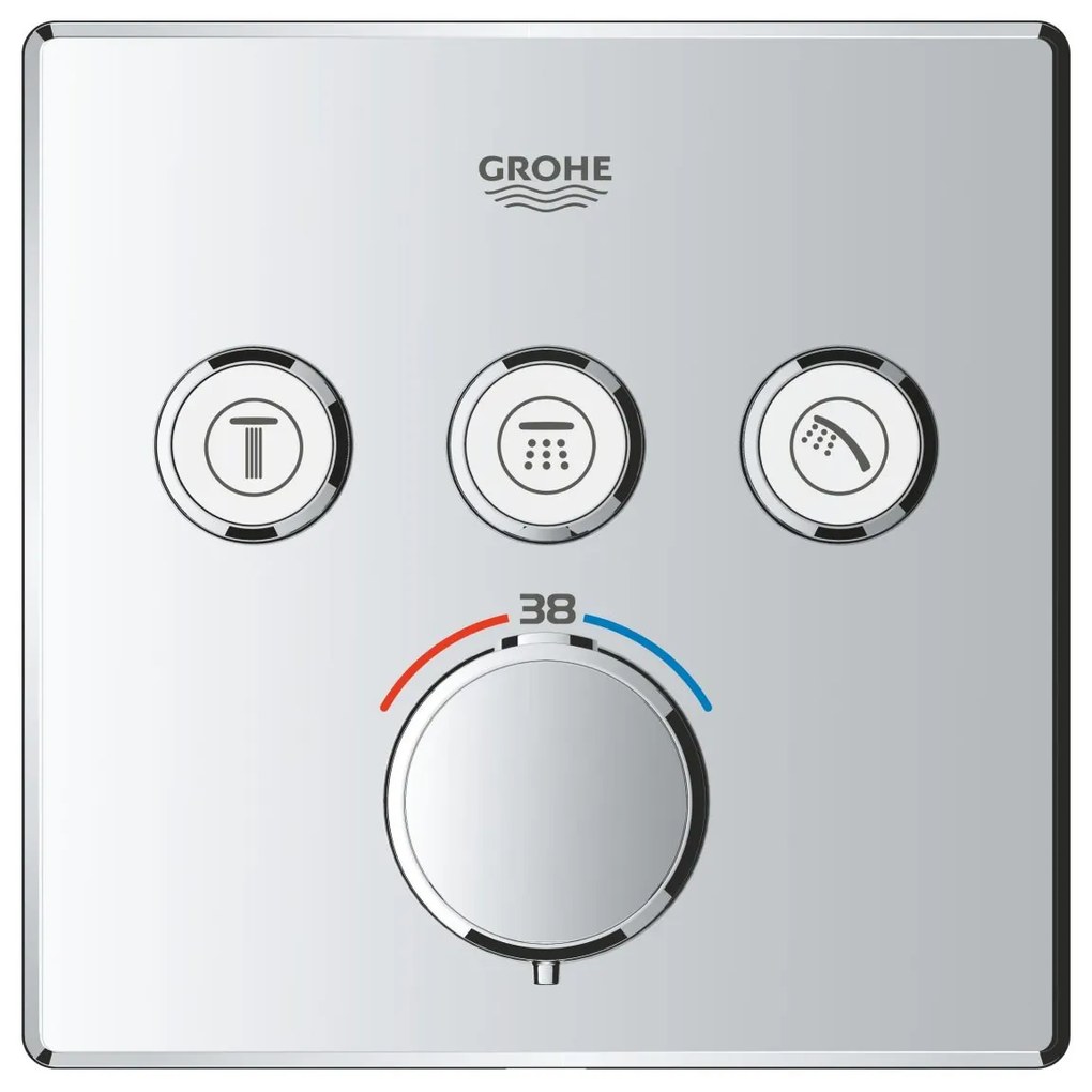 Grohe Precision Smartcontrol set de dus ascuns cu termostat da crom 34875000