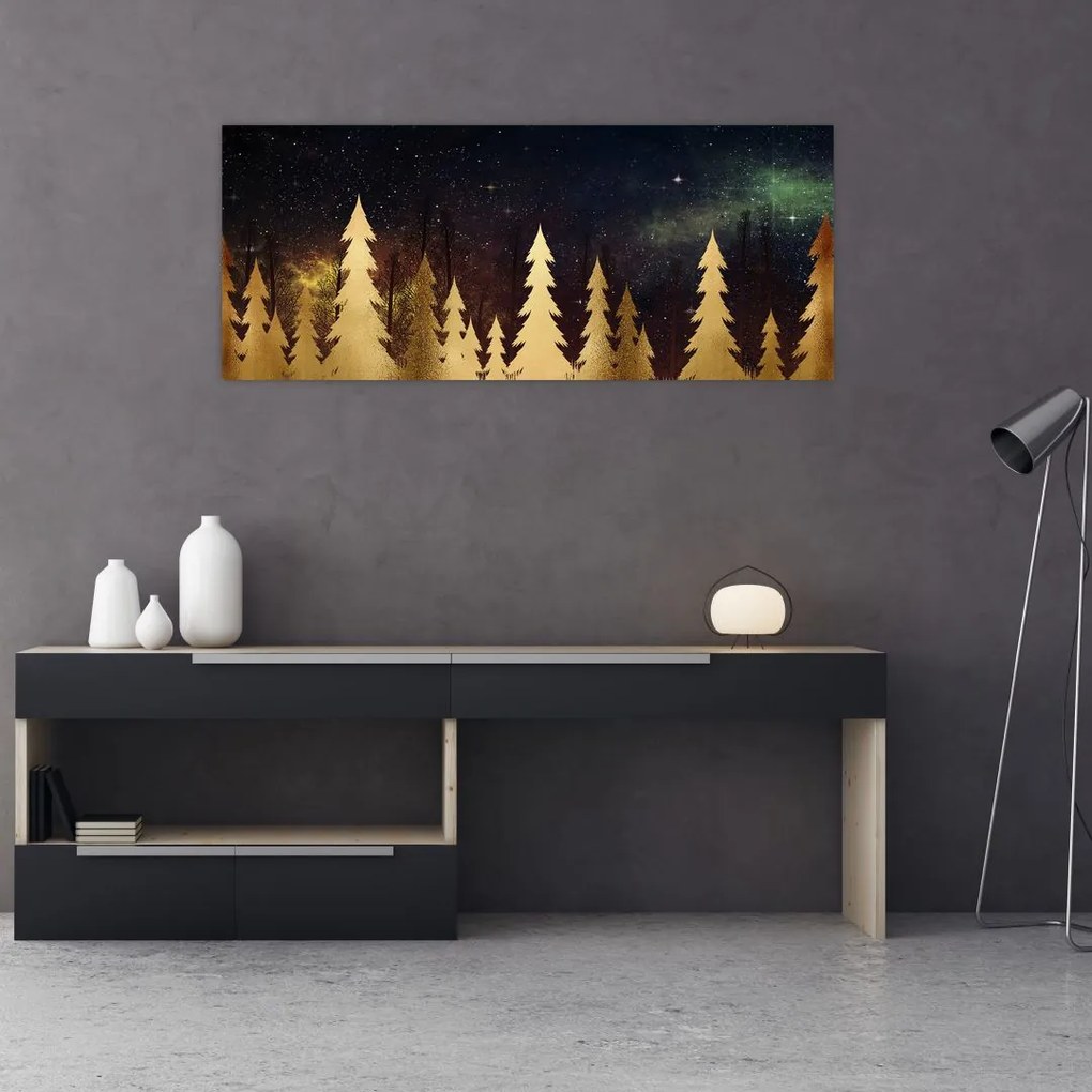 Tablou - Noapte de aur (120x50 cm)