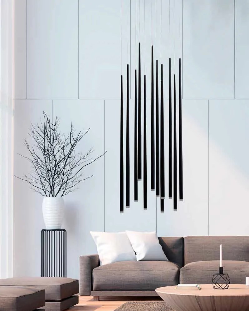 Pendul LED design modern minimalist Louise black ZZ AZ3155