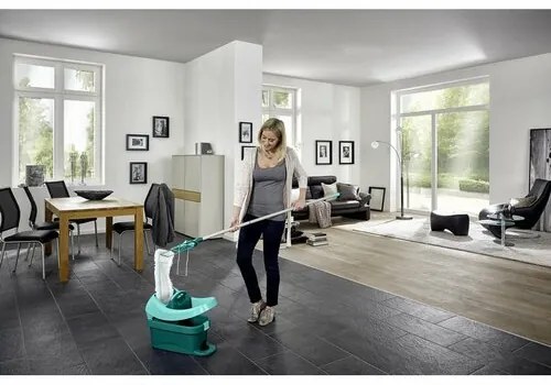 Set profi pentru curăţenie Leifheit cu mop şi găleată de stoarcere 55096
