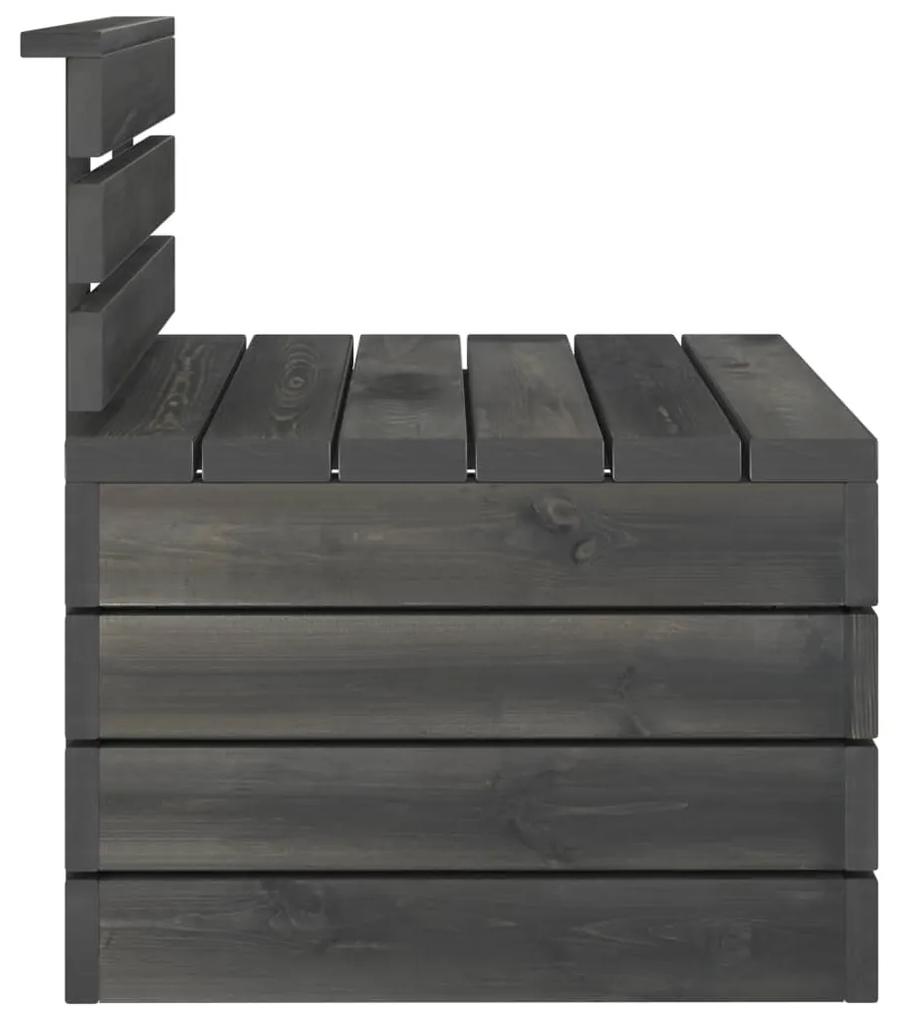 Set mobilier gradina din paleti 6 piese lemn masiv pin,gri inchis Maro, 6
