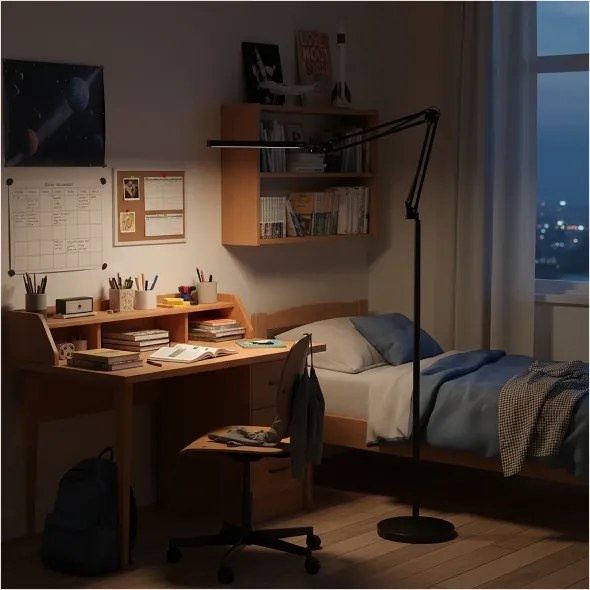 Brilagi - Lampadar flexibil VARIO LED dimabil/14W/5V 157 cm negru