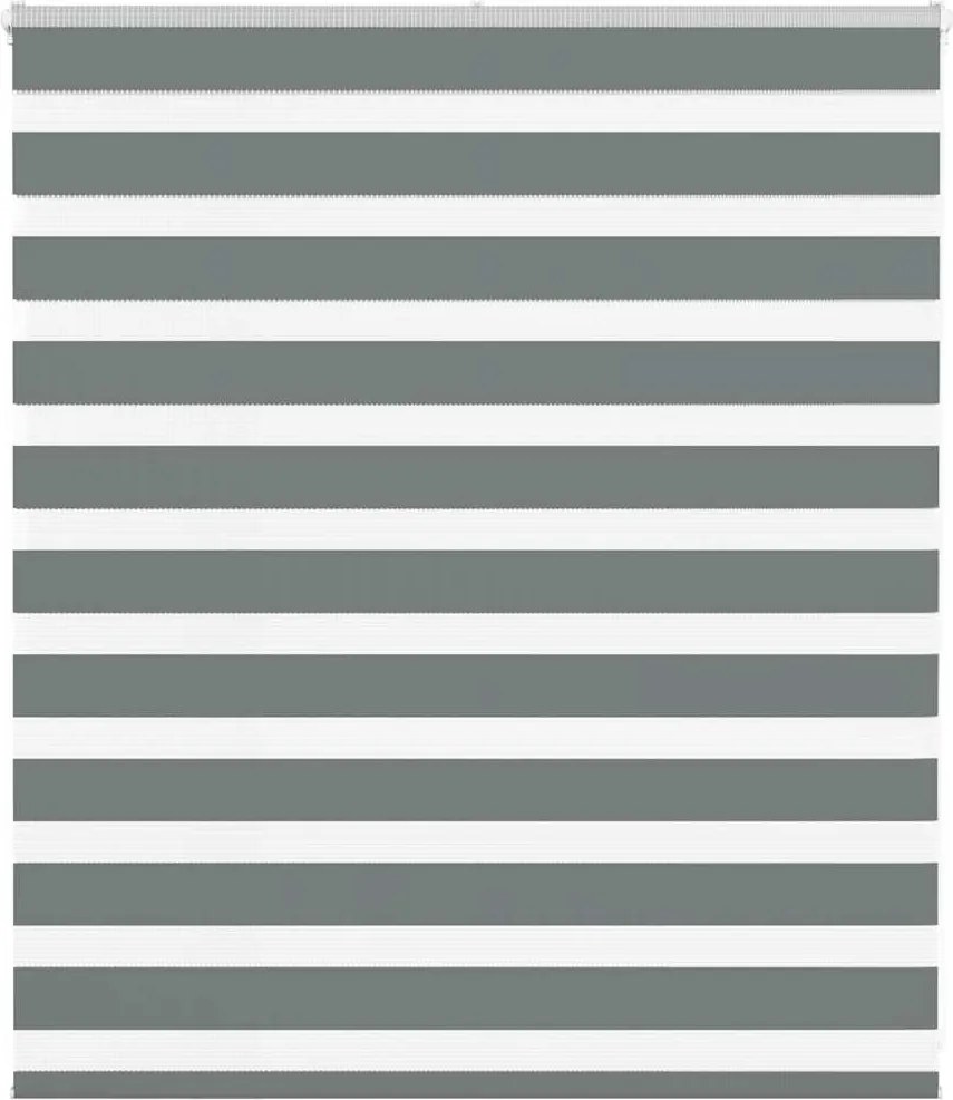 vidaXL Jaluzea tip zebra gri închis lățime țesătură 130,9 cm poliester