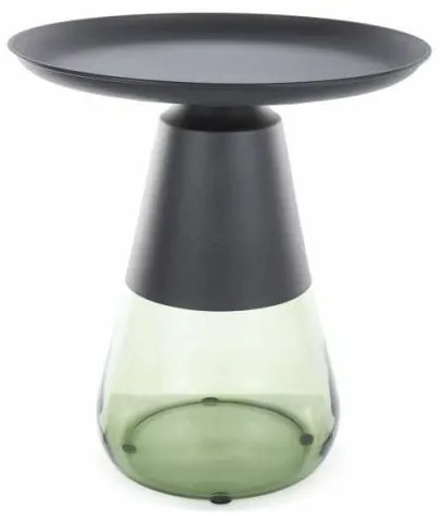 Masa de cafea Tiffany A negru/verde ø50/h52 cm