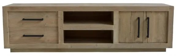 Comoda TV natur, din lemn reciclat , Country