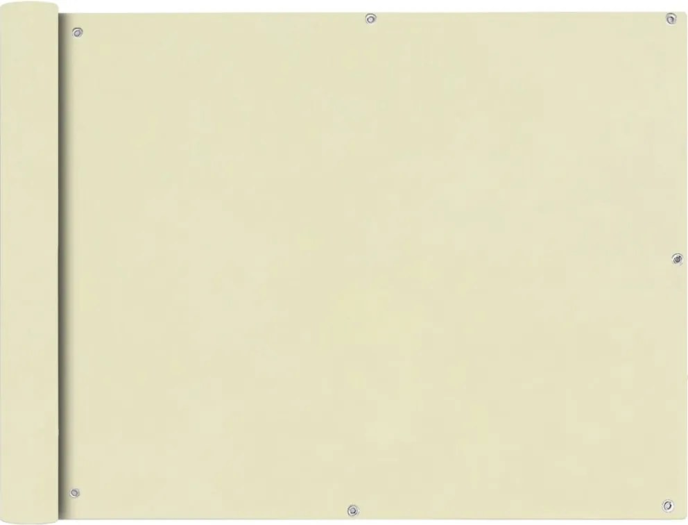 vidaXL Prelată pentru balcon, material textil oxford, 90x400 cm, crem