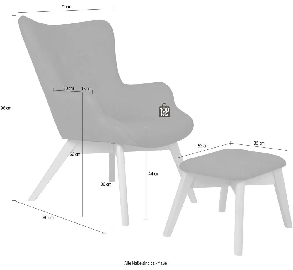 Fotoliu cu taburet verde închis Niko – Ropez