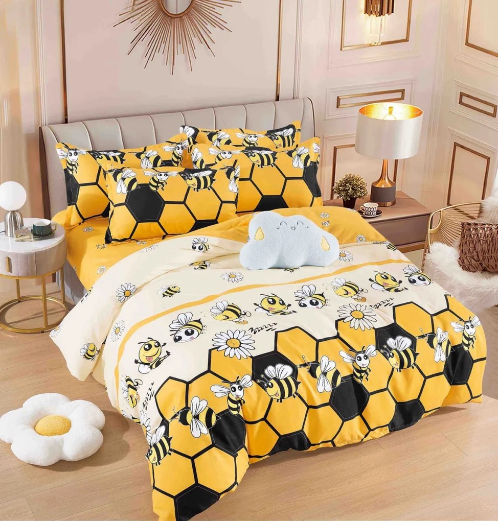 Lenjerie pat dublu, 6 Piese, Finet Premium