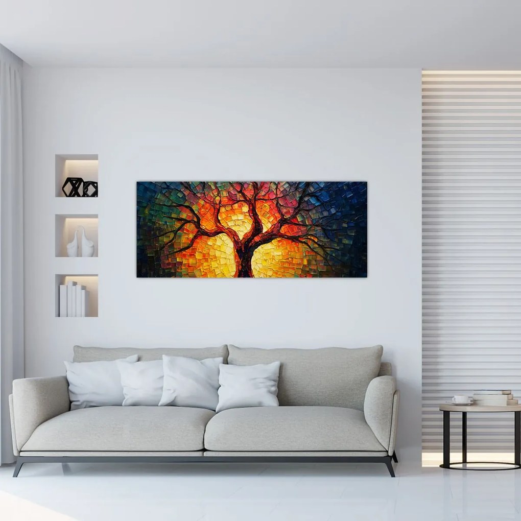 Tablou - Arborele vieții în mozaic (120x50 cm)