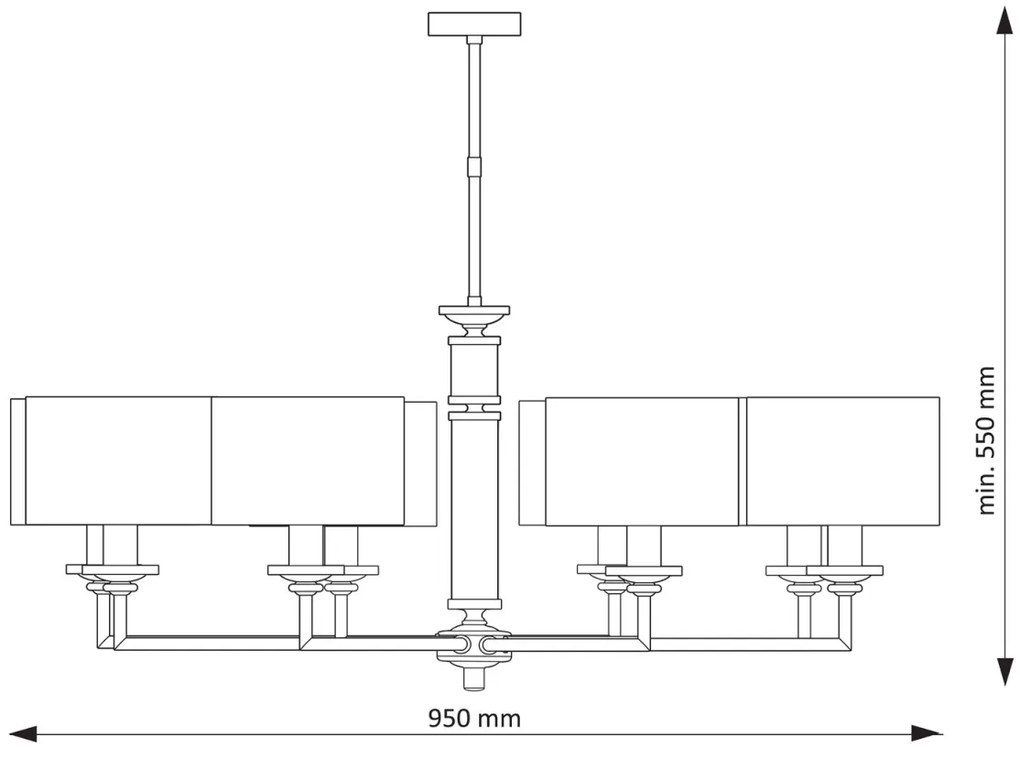 Candelabru modern realizat manual Artu 8L