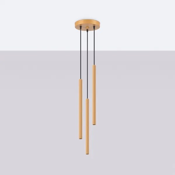 Lustră pe cablu Sollux SL.1342 ARCHE 3xG9/8W/230V auriu