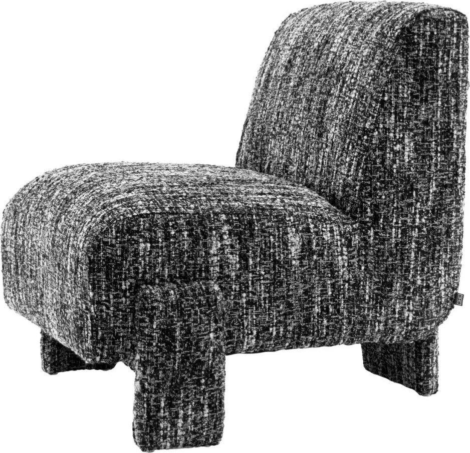 Fotoliu elegant design LUX Rockdale, Boucle sonata black