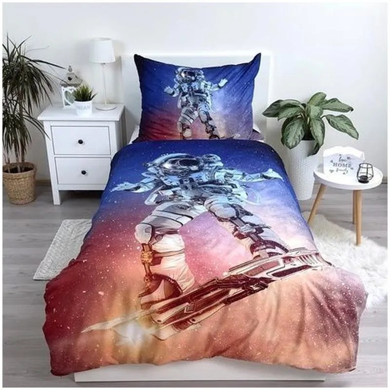 Astronaut Surf lenjerie de pat 140×200cm, 70x90 cm microfibră
