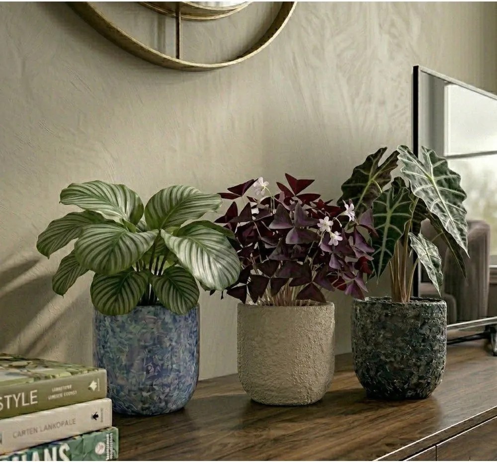 Ghiveci decorativ din ceramică handmade ø 18 cm Almada – Ego Dekor