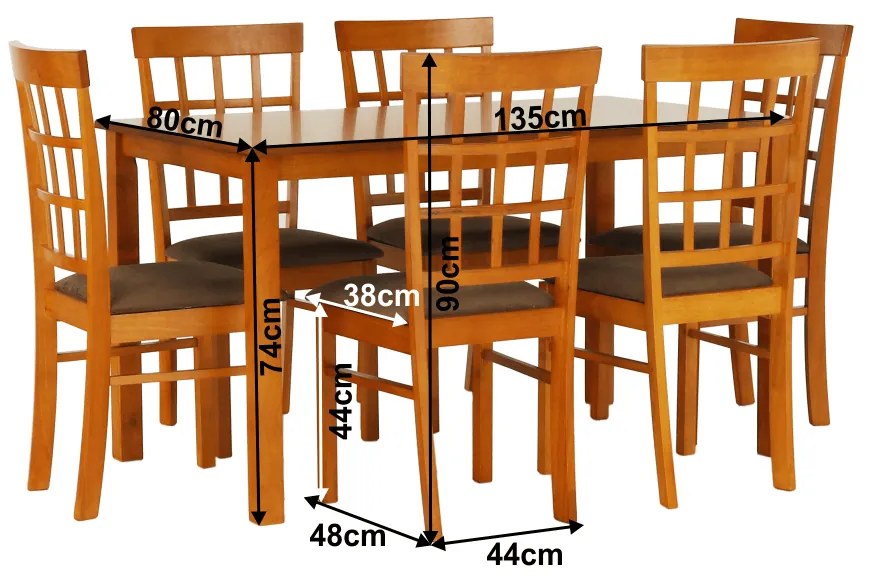 Set dining 1+6, cires, GRID NEW