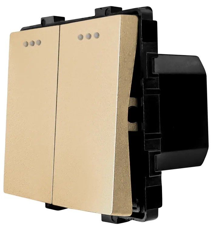 Modul Intrerupator Dublu Mecanic cu Reset / Revenire LUXION