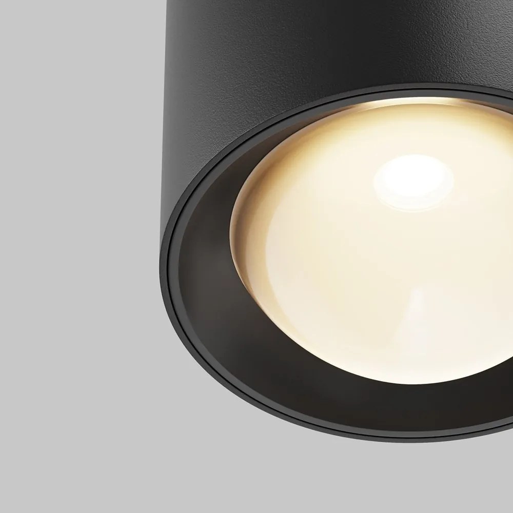 Spot aplicat LED Lens negru 3000K 15W