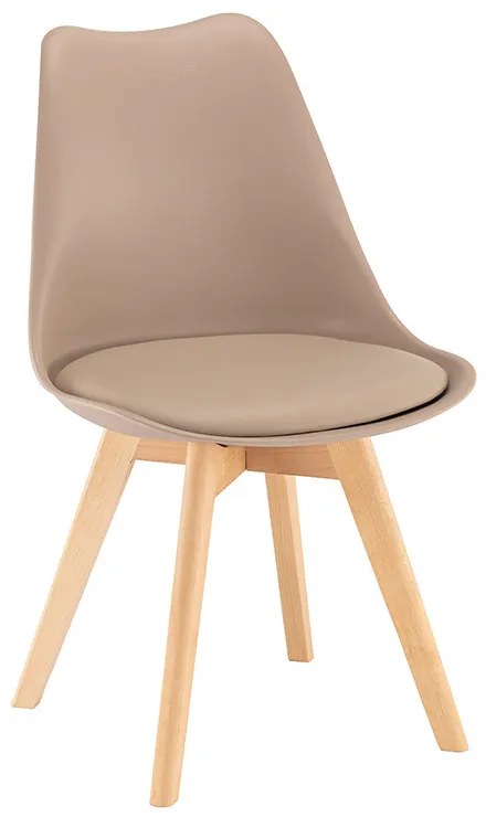 Scaun de dining Silla 6 bucăți în bej