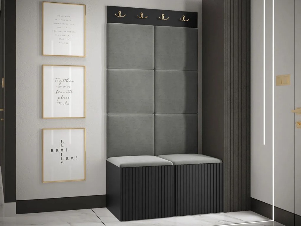Mobilier hol Tewarota Slim IV (Negru + Gri) . 1104849