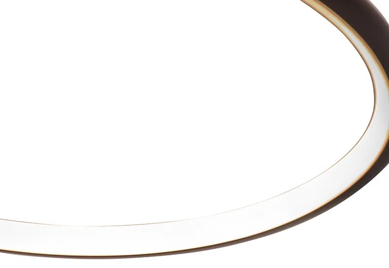 Lampă de tavan neagră cu LED cu 3 trepte de iluminare cu 4 lumini - Joaniqa
