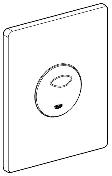 GROHE SKATE 38862SH0 - Plăcuță de acționare 156 × 197 mm, albă