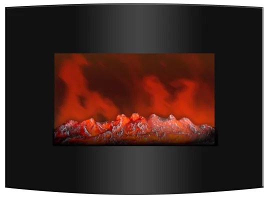 Șemineu electric LED cu încălzire LED/2000W/230V + telecomandă