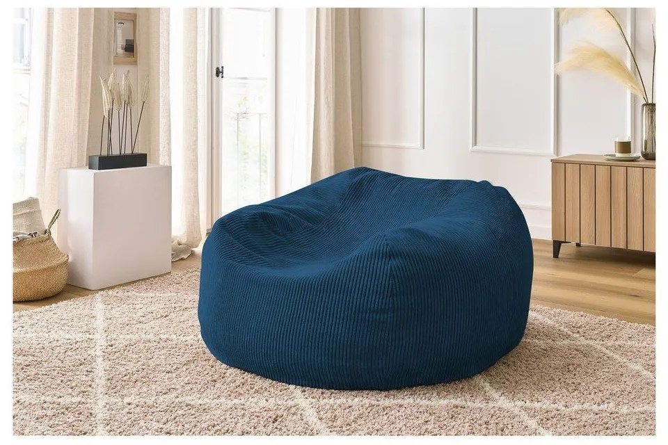 Fotoliu bean bag albastru Voltaire – Bobochic Paris