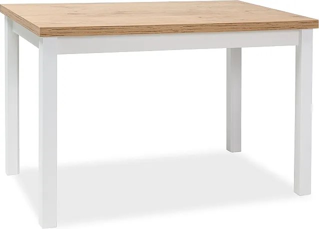 OFERTA Masa de dining alba cu blat in decor stejar lancelot ADAM 120x68 Clasa a II-a.