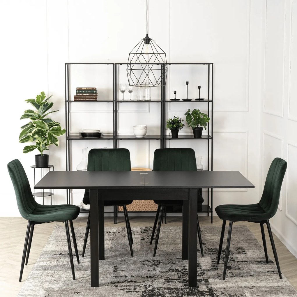 JAKS Masă extensibilă 80 - 160cm Max negru 2/2