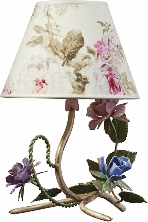 BRILAGI - Lampă de masă ROMANCE 1xE14/40W/230V multicoloră/bej/patină