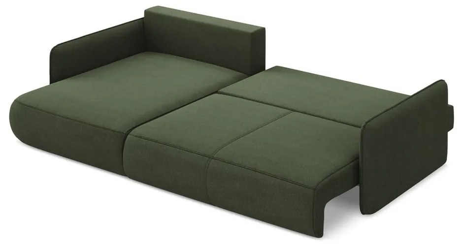 Colțar verde extensibil/cu spațiu de depozitare (cu colț pe partea stângă) Nanea – Makamii