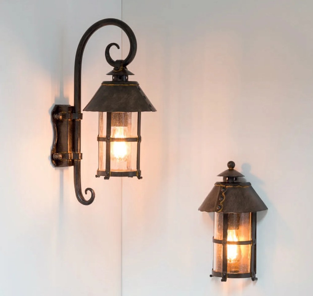 Aplica 1/2 iluminat exterior din fier forjat, design medieval WL 3396