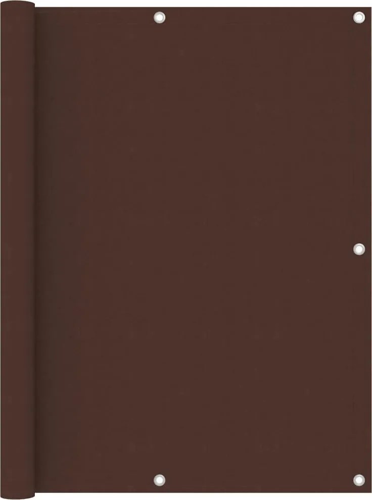 vidaXL Paravan de balcon, maro, 120 x 600 cm, țesătură oxford