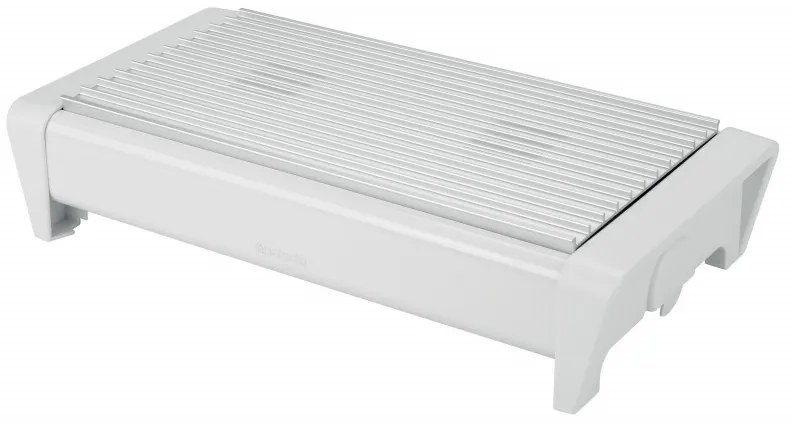 Tava servire la cald Brabantia 646997, 2 incalzitoare, Grill din aluminiu, Manere reci, Alb