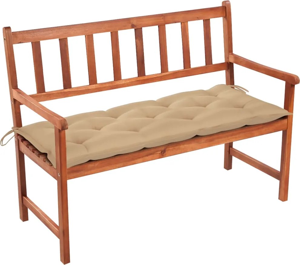 vidaXL Bancă de grădină cu pernă, 120 cm, lemn masiv de acacia