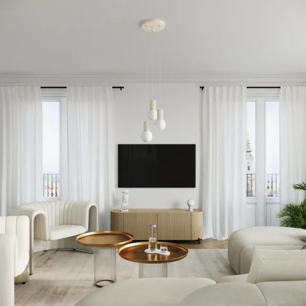 Lampă de masă Sollux SL.1721 HALO 1xG9/8W/230V d. 12 cm crem