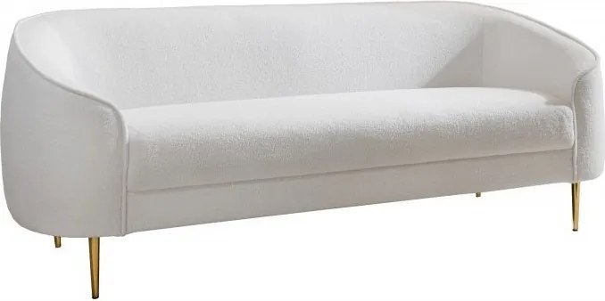 Canapea moderna eleganta Diva 205cm, boucle alb