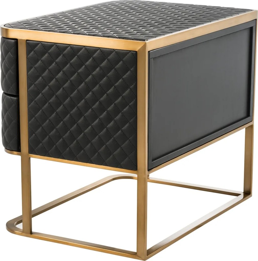 Masuta laterala/ Noptiera cu 2 sertare design LUX Monfort 113407 HZ