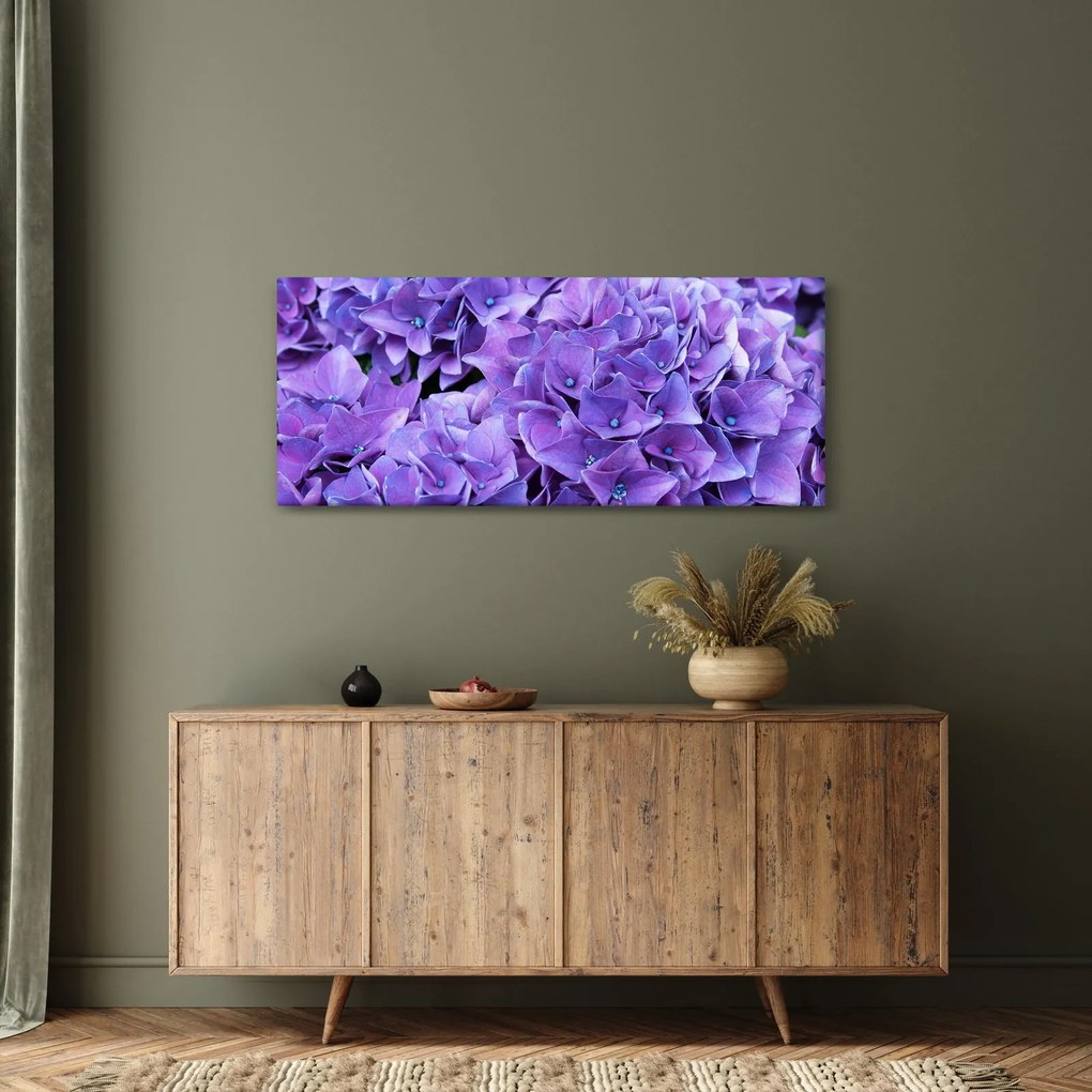Tablou cu flori violete (120x50 cm)