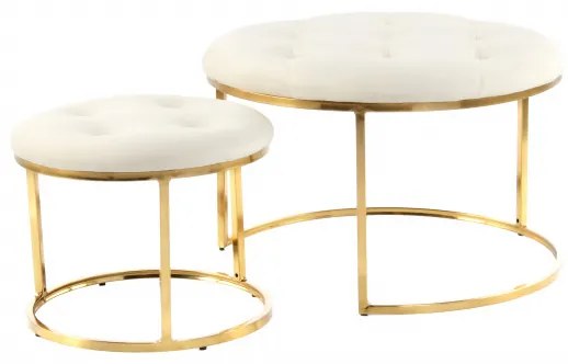 Set 2 tabureti tapitati Becky albi