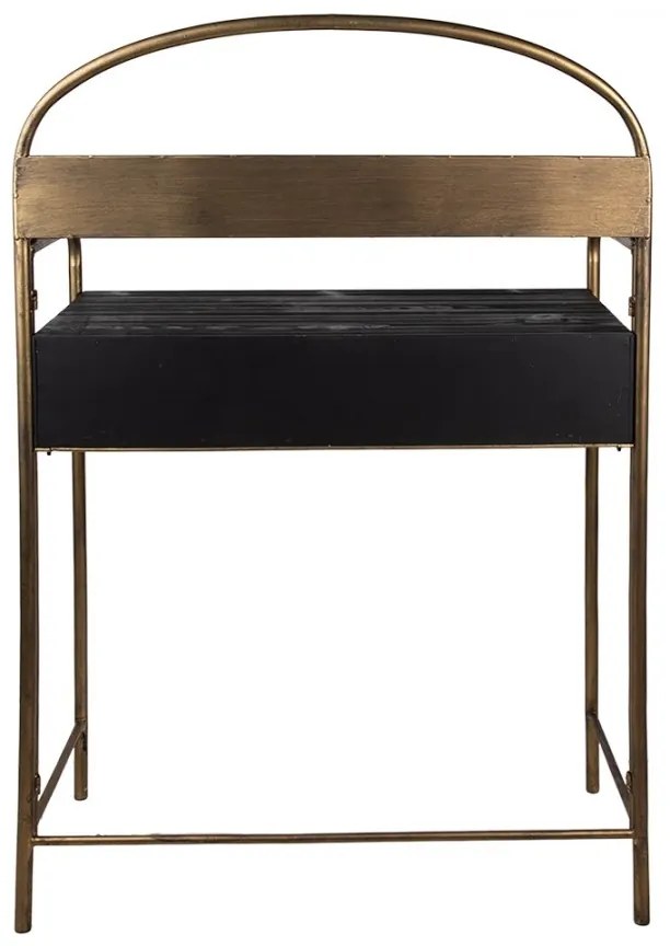 Consola neagra, din lemn si metal, Orsay