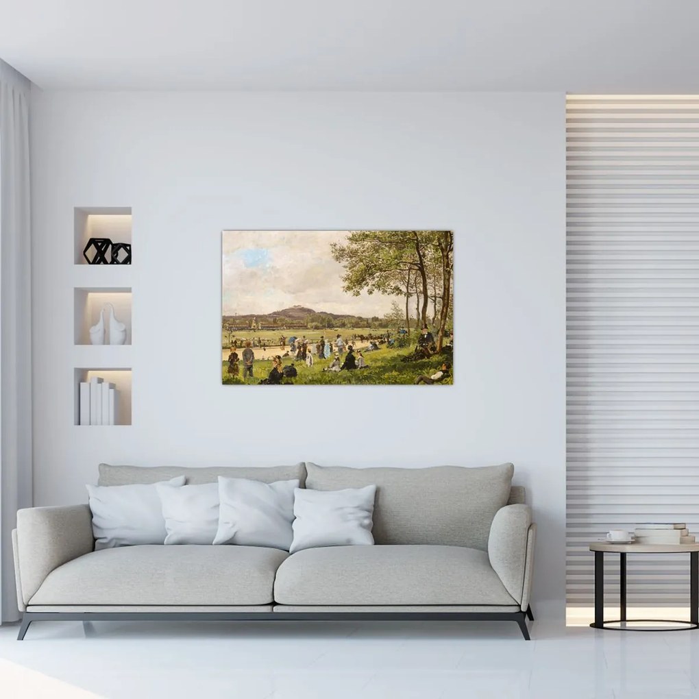 Tablou - French 19th Century, Race Course at Longchamps, reproducere (90x60 cm)