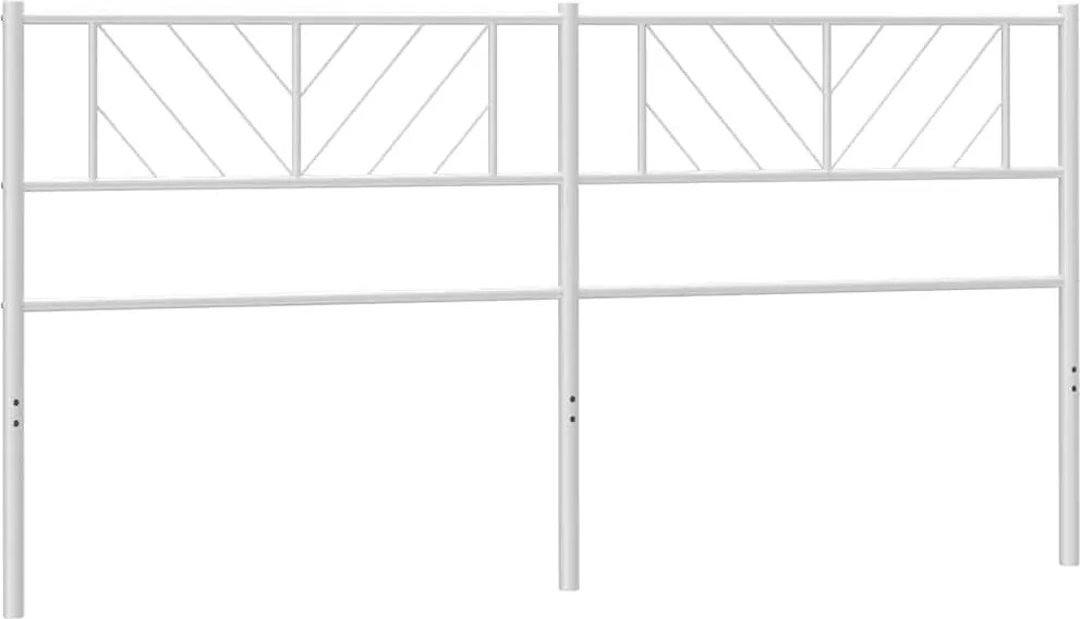 vidaXL Tăblie de pat de schimb metalică, alb, 193 cm