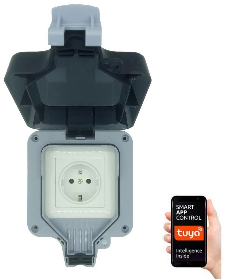 Priză de exterior NEO LITE Smart 1x230V IP65 Wi-Fi Tuya Immax NEO 07708L