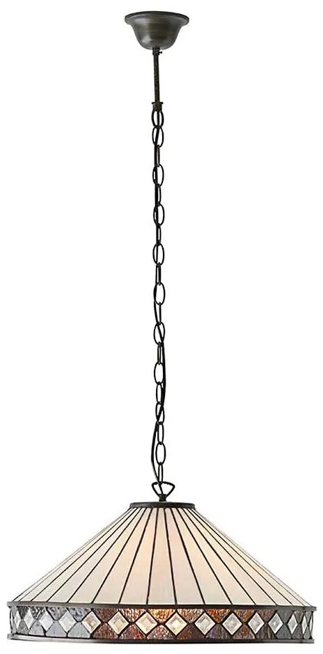 Endon 64147 - Candelabru cu lanț Tiffany FARGO, 1xE27/60W/230V, Ø 50 cm