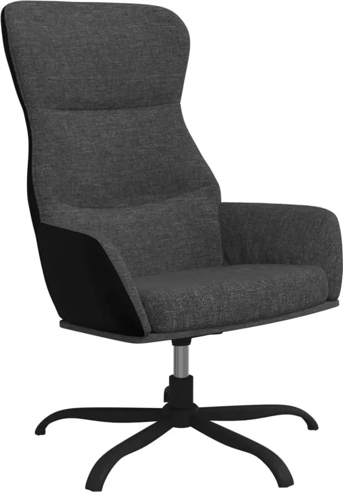 vidaXL Scaun de relaxare, gri închis, material textil